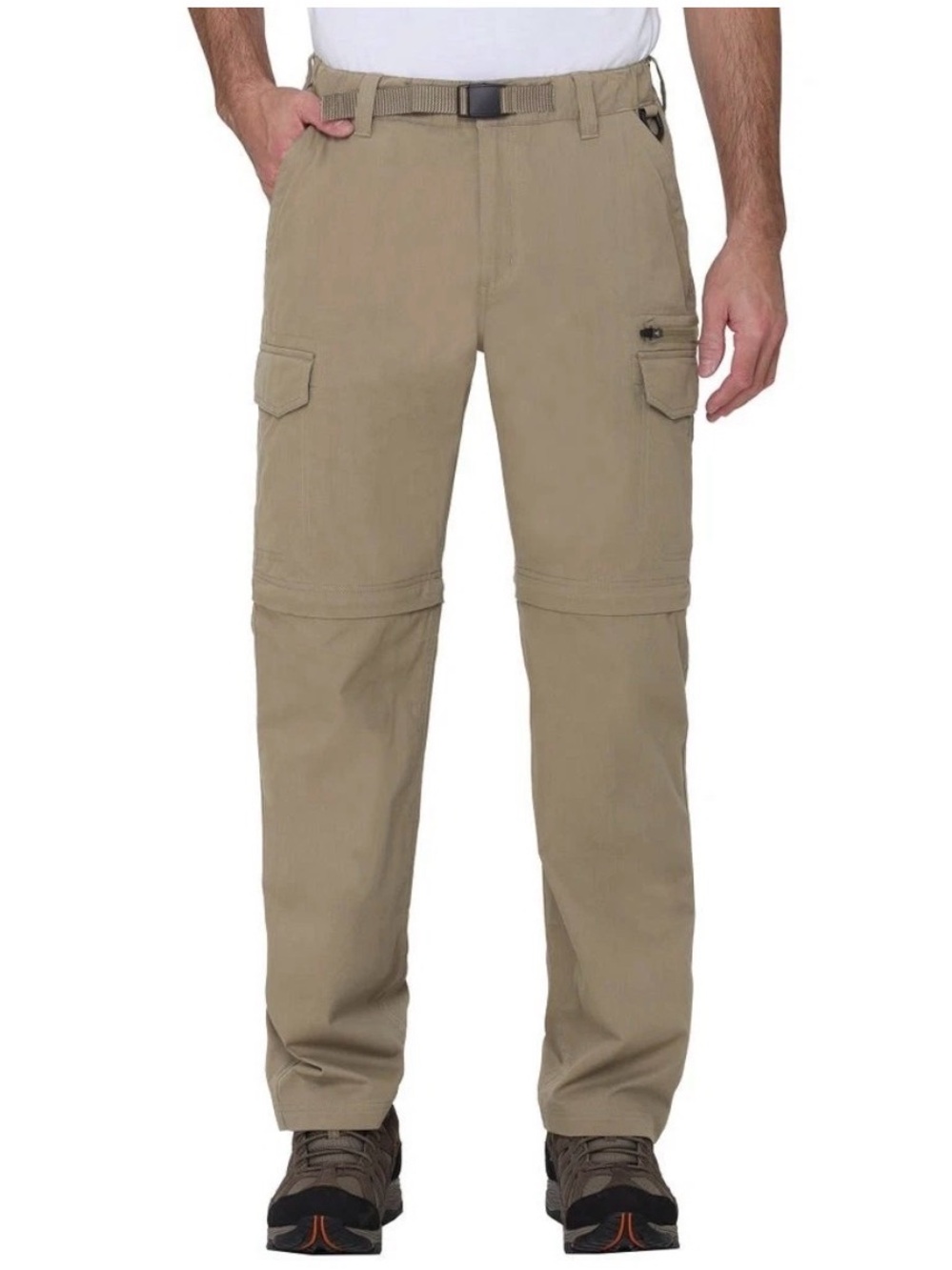 BC Clothing Men's Convertible Stretch Cargo Hiking Pants Shorts,Zippered Pockets